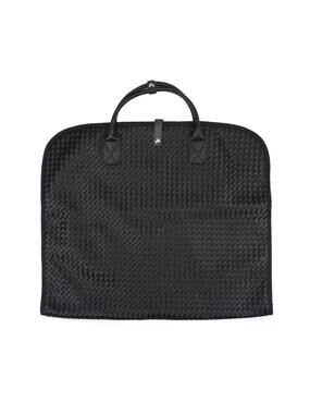 Brouk & Co The Wynn Black Weaved Vegan Leather Garment Bag